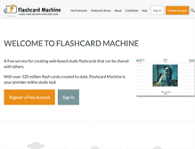 Tablet Screenshot of flashcardmachine.com